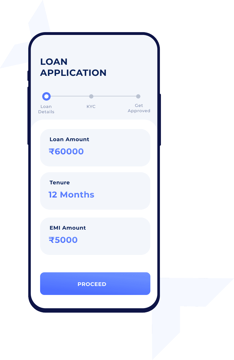 CliQ Finance loan application on mobile